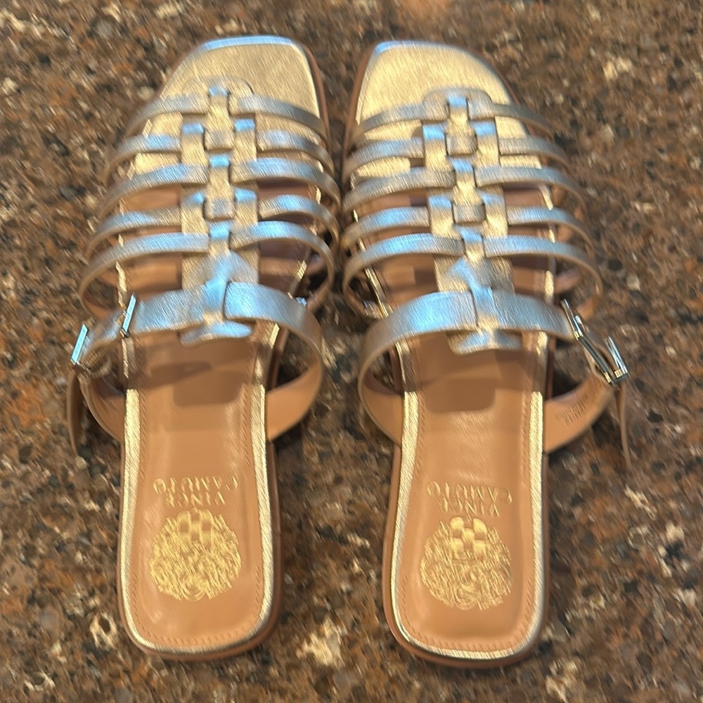 Vince Camuto Leather Caged Sandals - Lemanda
